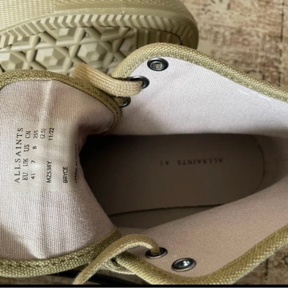 All Saints Men's Green High-Top Sneakers - Picture 3 of 4